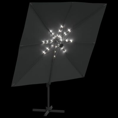 vidaXL päikesevari LEDiga, antratsiithall, 400 x300 cm