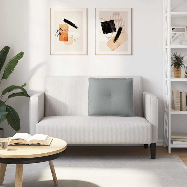 vidaXL Seljatugi padi Helehall 60 x 19 x 50 cm kangas