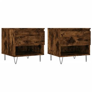 vidaXL kohvilaud, 2 tk, suitsutatud tamm, 50x46x50 cm, tehispuit