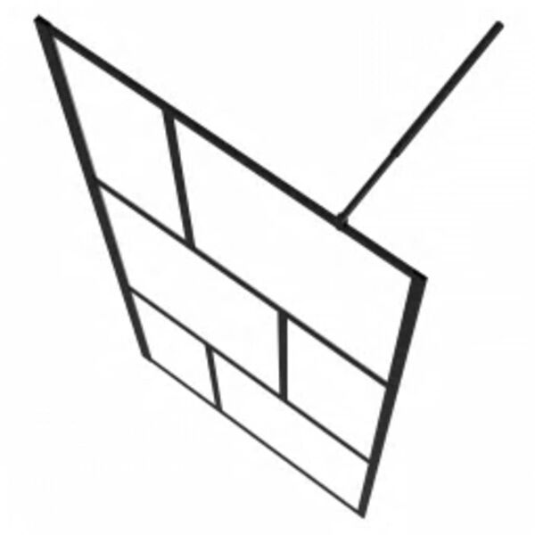 vidaXL du&scaron;inurga sein, karastatud klaas, must, 90 x 195 cm