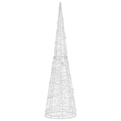 vidaXL akrüülist valguspüramiid, LED-tuli, koonus, külm valge 90 cm