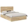 vidaXL Laos voodi sahtliga peaga Sonoma tamm 140 x 200 cm Tehispuit