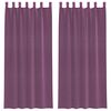 vidaXL aasadega voilee kardinad 2 tk, lillad, 140 x 225 cm