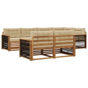 vidaXL V&auml;li diivanikomplekt padjaga 7 pcs Looduslik ja beež