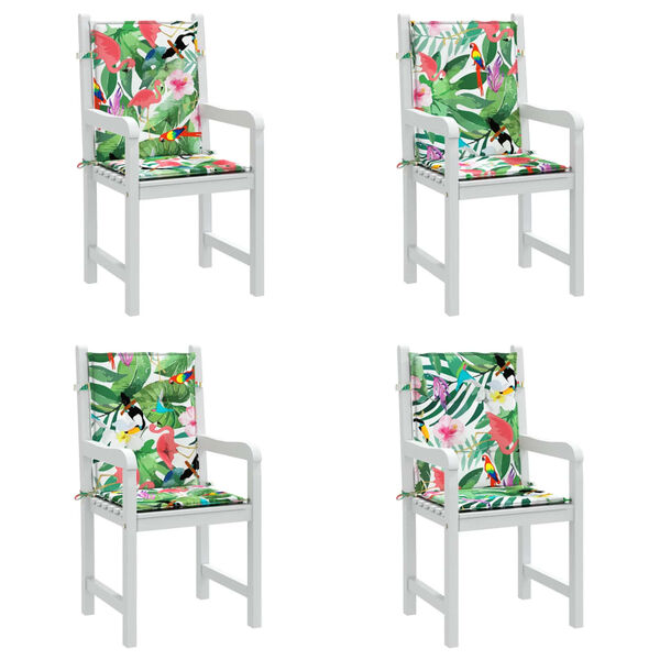 vidaXL madala seljatoega toolipadjad 4 tk, mitmevärviline, kangas