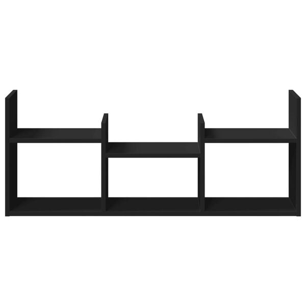 vidaXL seinakapp, 100x18x40 cm, must, tehispuit