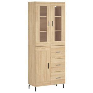 vidaXL k&otilde;rge kapp, Sonoma tamm, 69,5 x 34 x 180 cm, tehispuit