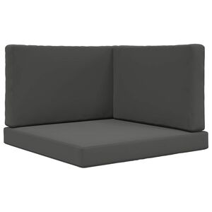 vidaXL V&auml;lim&ouml;&ouml;blitugi patja 3 pcs Antratsiit Pol&uuml;ester
