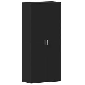 vidaXL Kinga kapp 80 x 39 x 178 cm Tehispuit Must
