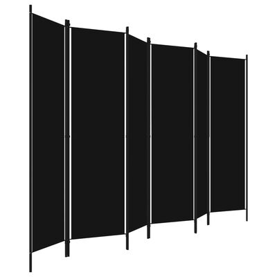 vidaXL 6 paneeliga ruumijagaja, must, 300 x 180 cm