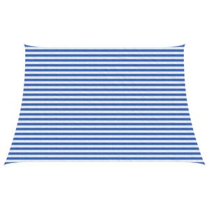 vidaXL P&auml;ikesetelgi sail Sinine ja Valge 3 / 4 x 3 m HDPE