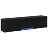 vidaXL LED-iga TV kapp Must Tamm 165 x 34 x 40 cm T&ouml;&ouml;deldud puit