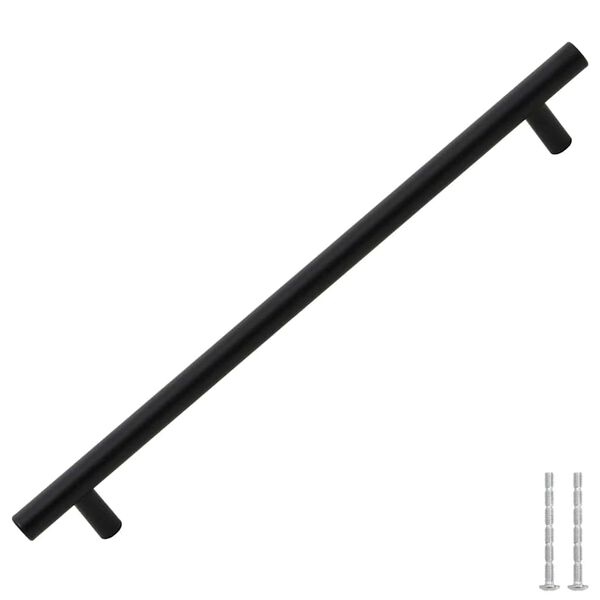 vidaXL kapi käepidemed 5 tk, must, 224 mm, roostevaba teras