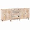 vidaXL K&otilde;ide 3 tk 180 x 33,5 x 75 cm mangopuit Valge