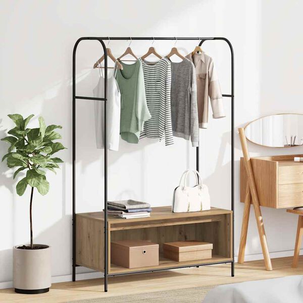 vidaXL Riidepuu ladustamisega Pruun tamme 100 x 44 x 160 cm Tehispuit