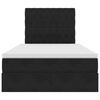 vidaXL LED-valgusega hoiuvoodi madratsiga Must 120 x 200 cm Samet