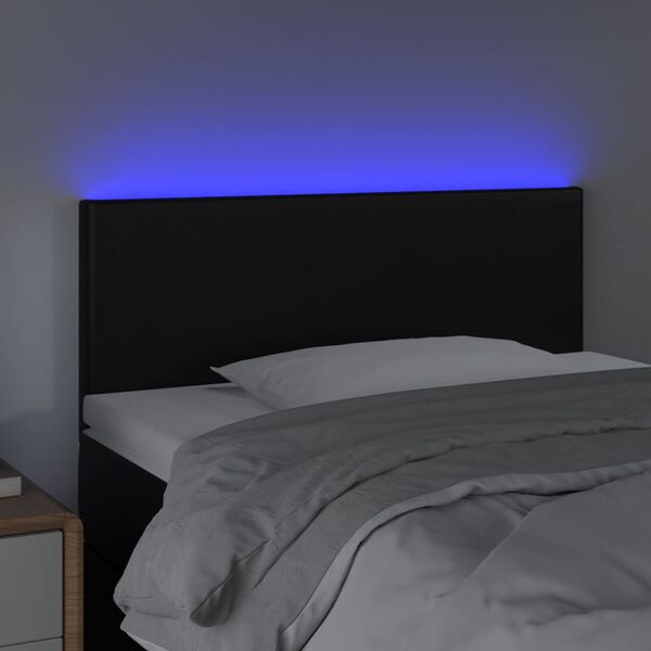vidaXL LED-voodipeats, must, 90x5x78/88 cm, kunstnahk