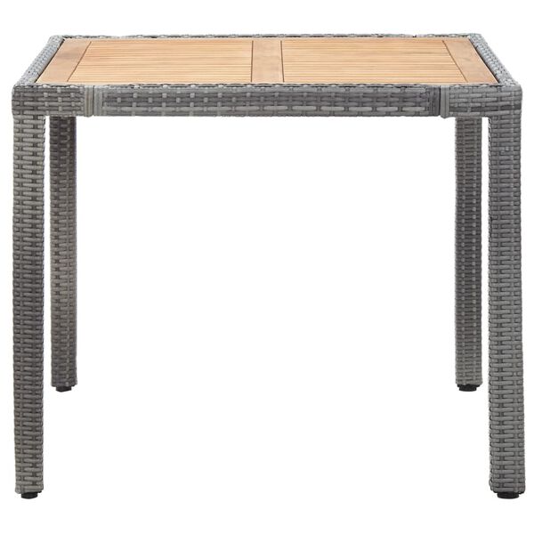 vidaXL 5-osaline aiamööbli komplekt patjadega, polürotang, hall