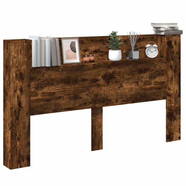 vidaXL Peatoe kapp koos LED-iga Suitsetatud Tamm 180 x 16,5 x 103,5 cm