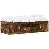 vidaXL Voodiraam ladustamisega Suitsutatud tamm 80 x 200 cm Tehispuit