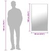 vidaXL peegel, hõbedane, 100 x 60 cm