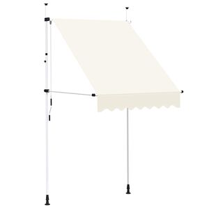 vidaXL kokkupandav varikatus, 150 cm, kreemjas