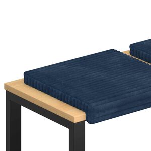 vidaXL Pingipadja 4 tk Pl&uuml;&uuml;&scaron;ist korduroy Tumesinine S&uuml;gavus 35 cm