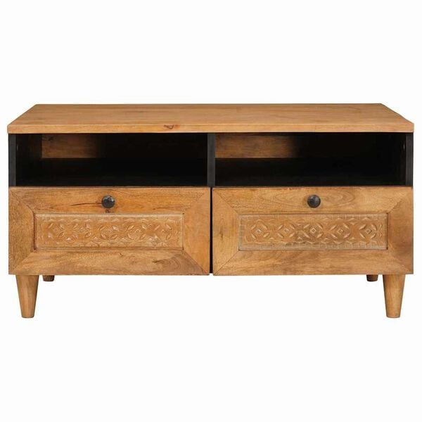 vidaXL Kohvilaud sahtliga Helepruun 80 x 54 x 40 cm Akaatsiapuit