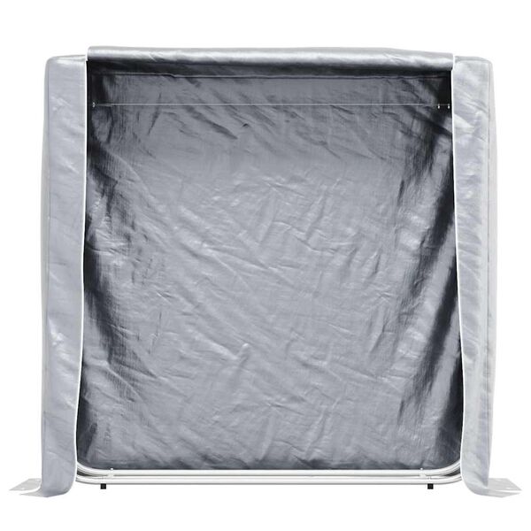 vidaxL k&uuml;ttepuude riiul vihmakattega, 150x25x150 cm, tsingitud teras