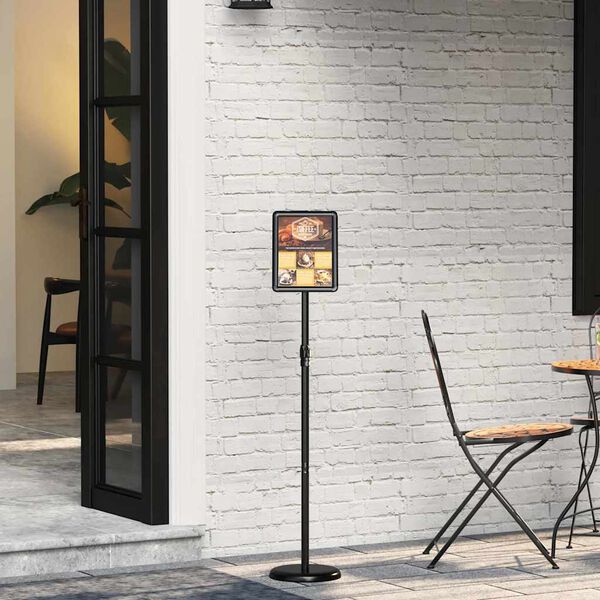 vidaXL Messin&auml;itus Displays Must 25 x 25 x 125 cm Alumiinium