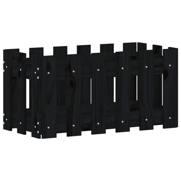 vidaXL aia disainiga taimekast, must, 60 x 30 x 30 cm, m&auml;nnipuit