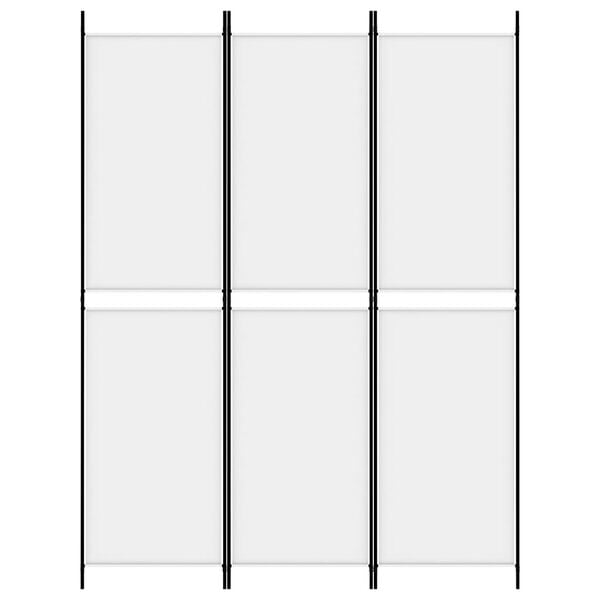 vidaXL 3 paneeliga ruumijagaja, valge, 150 x 200 cm, kangas