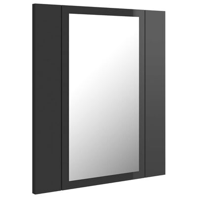 vidaXL LED-peeglikapp kõrgläikega hall 40 x 12 x 45 cm, akrüül