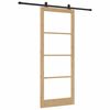 vidaXL Libisev uks ORKDAL Looduslik ja must 93 x 232 cm