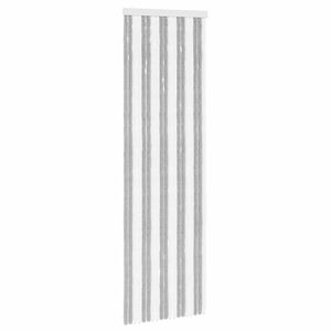 vidaXL S&auml;&auml;sev&otilde;rk Chenille Hall ja Valge 56 x 185 cm 100% PP
