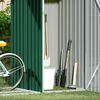 vidaXL aia puukuur, roheline, 245 x 98 x 159 cm, tsingitud teras
