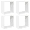 vidaXL kuubikukujulised seinariiulid 4 tk, valge, 30 x 15 x 30 cm