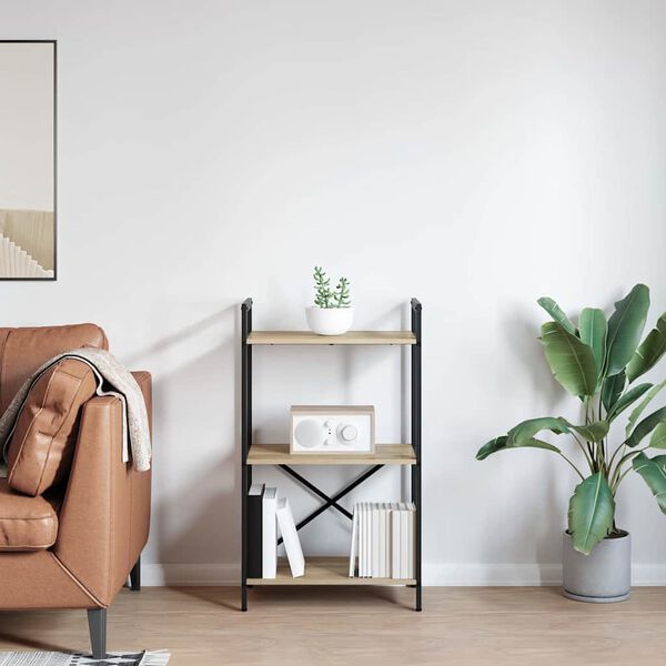 vidaXL Raamatukapp Sonoma tamm 56 x 34 x 96 cm Tehispuit