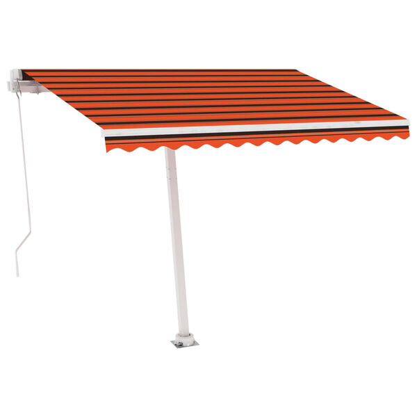 vidaXL k&auml;sitsi sisset&otilde;mmatav varikatus 300x250 cm oranž/pruun