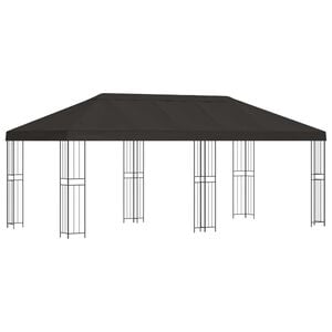 vidaXL Paviljon k&uuml;lgseinadega 6 x 3 m Antratsiit Pol&uuml;ester ja teras
