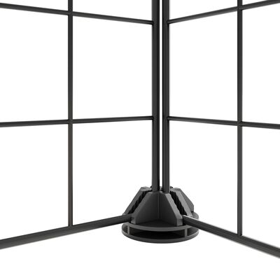vidaXL 20-paneeliga lemmiklooma aedik uksega, must, 35 x 35 cm, teras