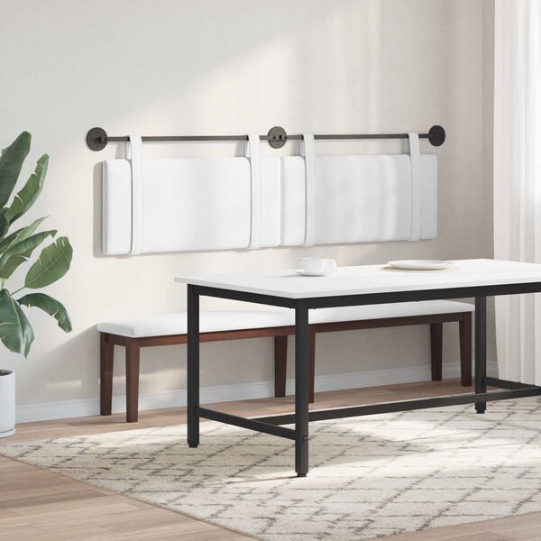 vidaXL Rippuv Peatoe Seinale kinnitatav Valge 170 x 55 x 5 cm kangas