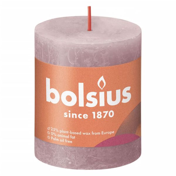 Bolsius sammask&uuml;&uuml;nlad Shine 4 tk 80 x 68 mm vanaroosa