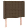 vidaXL voodipeats servadega, tumepruun, 103x16x118/128 cm, kangas