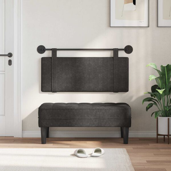 vidaXL Rippuv Peatoe Seinale kinnitatav Must 110 x 55 x 5 cm Antiik PU