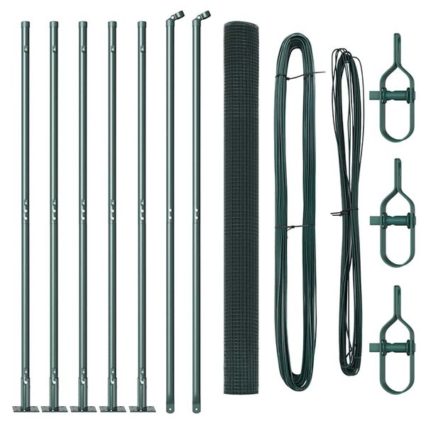 vidaXL Aiapost Roheline 10 x 1,4 m (19 x 19 mm v&otilde;rgu) Terased ja PVC