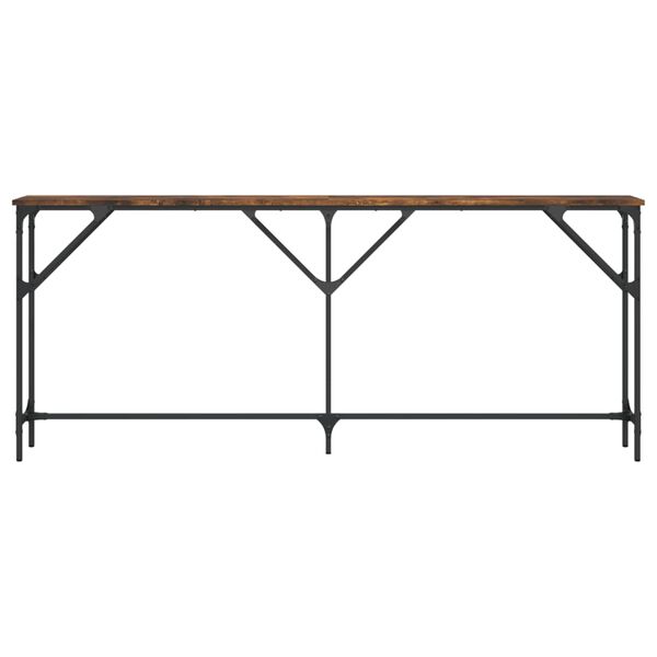 vidaXL konsoollaud, suitsutatud tamm, 180 x 23 x 75 cm, tehispuit