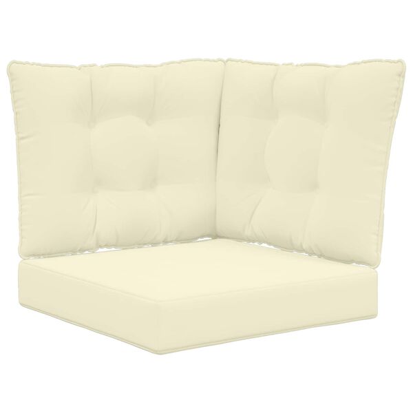 vidaXL V&auml;lim&ouml;&ouml;blitugi patja 3 pcs cream Pol&uuml;ester