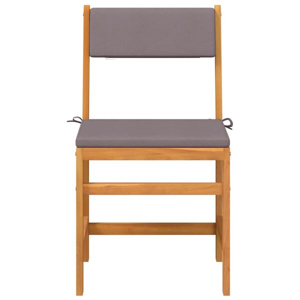 vidaXL 3-osaline rõdukomplekt patjadega, akaatsiapuit