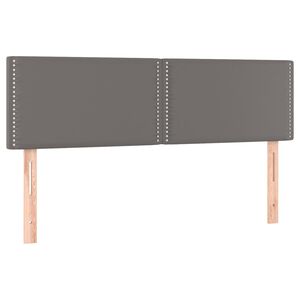 vidaXL voodipeatsid, hall, 144x5x78/88 cm, kunstnahk